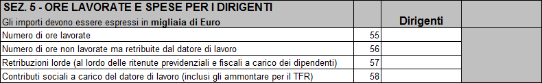 Modello Occupazionale Mensile - Sezione 5